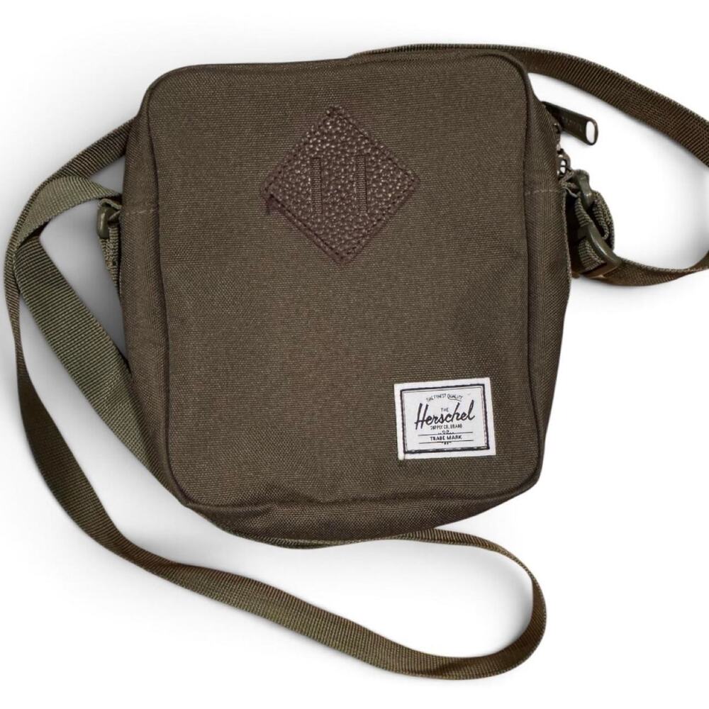 Herschel Supply Co Small Crossbody Shoulder Bag Olive Green 8x8 Travel